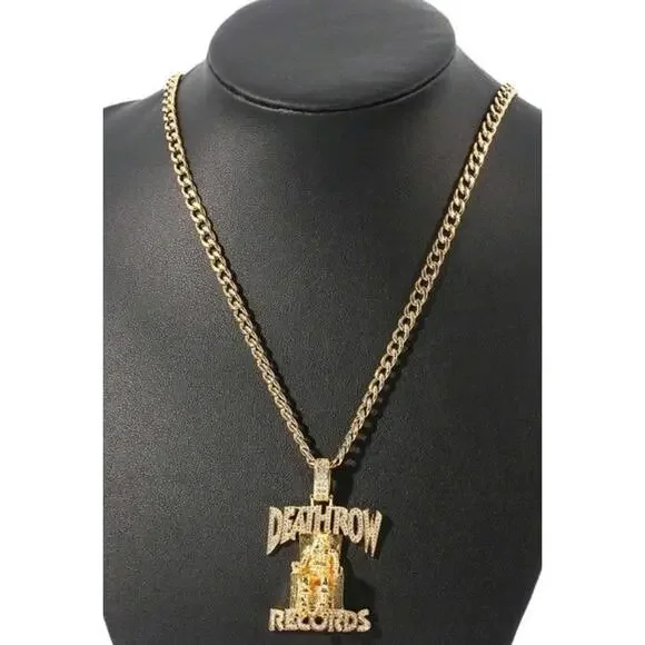 Death Row Records (Chain)-(Gold)-(New)-(Zirconia)-$35.00 - Picture 3 of 6